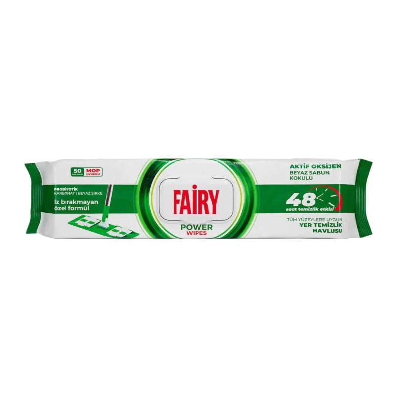 دستمال مرطوب مخصوص تی Fairy Powder رایحه پودری بسته 50 عددی - Image 1