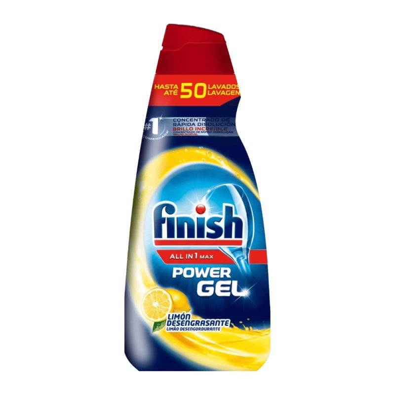 ژل ماشین ظرفشویی فینیش Finish Power Gel رایحه لیمو حجم 1000 میل - Image 1