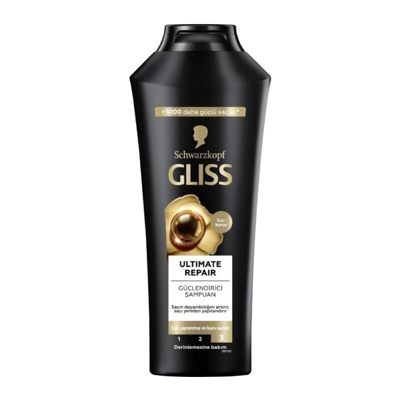 gliss-ultimate-repair-hair-shampoo-400ml شامپو ترمیم کننده مو گلیس Gliss Ultimate Repair مناسب موهای آسیب دیده حجم 400 میل - Image 1
