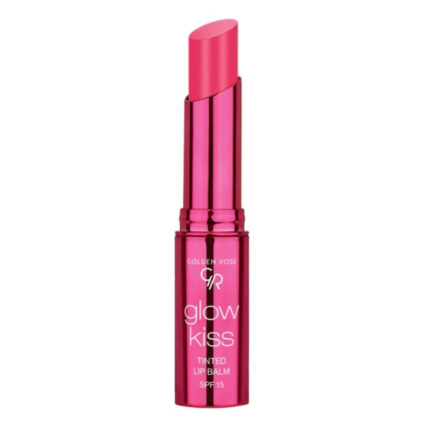 golden-rose-glow-kiss-tinted-lip-balm-berry-pink تینت و بالم لب گلدن رز Golden Rose GLOW KISS رنگ BERRY PINK - Image 1