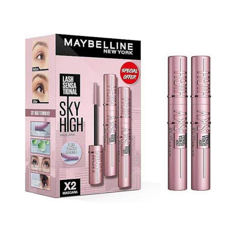 ست دو عددی ریمل میبلین | Maybelline Lash Sensational Sky High X2 - Image 1