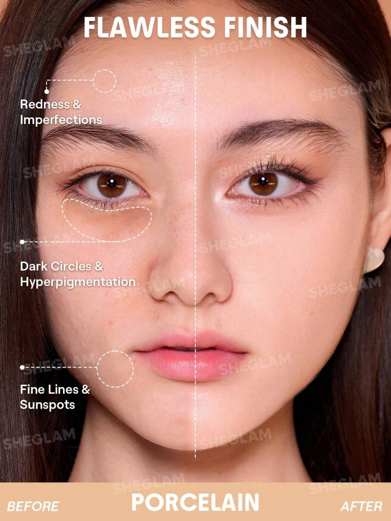 کوشن شیگلم SHEGLAM Lock & Go Cushion Foundation رنگ Porcelain - Image 5