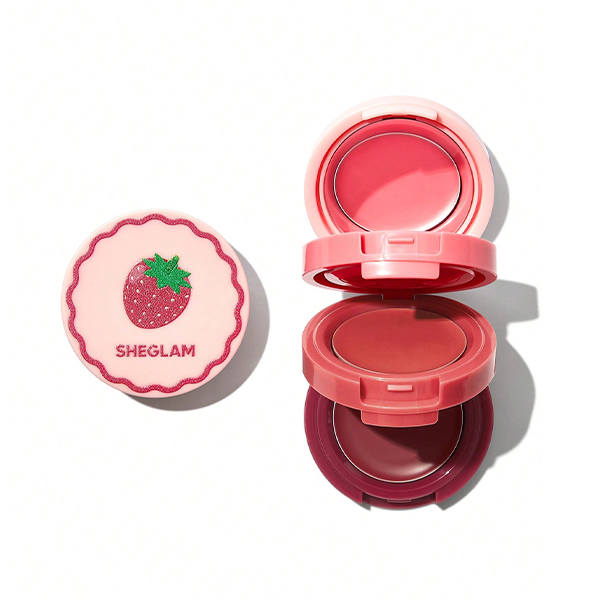 sheglam-strawberry-whirl-cheek-lip-cream-stack رژ لب و رژگونه 3 طبقه شیگلم Sheglam Strawberry Whirl Cheek & Lip Cream Stack - Image 1