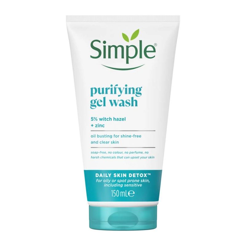 simple-purifying-facial-gel-wash-150ml ژل شستشو صورت سیمپل Simple Purifying مناسب پوست چرب و مستعد جوش حجم 150 میل - Image 1
