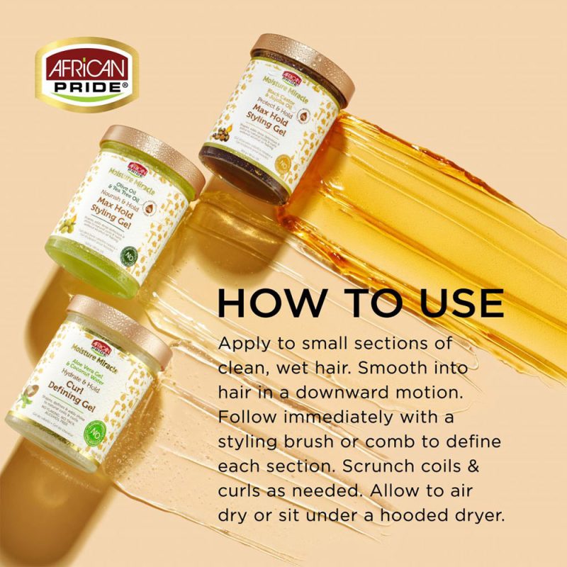 ژل مو محافظ و حالت دهنده افریکن پراید African Pride حاوی روغن کرچک سیاه و جوجوبا - Image 2