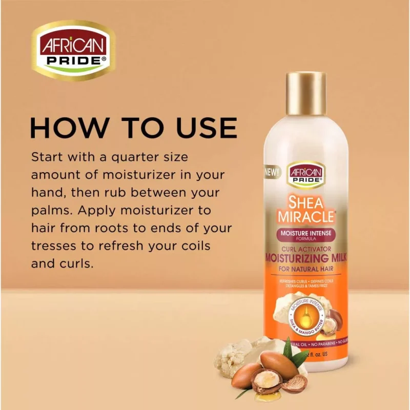 اکتیویتور و شیر مو آفریکن پراید African pride حجم 355 میل - Image 2