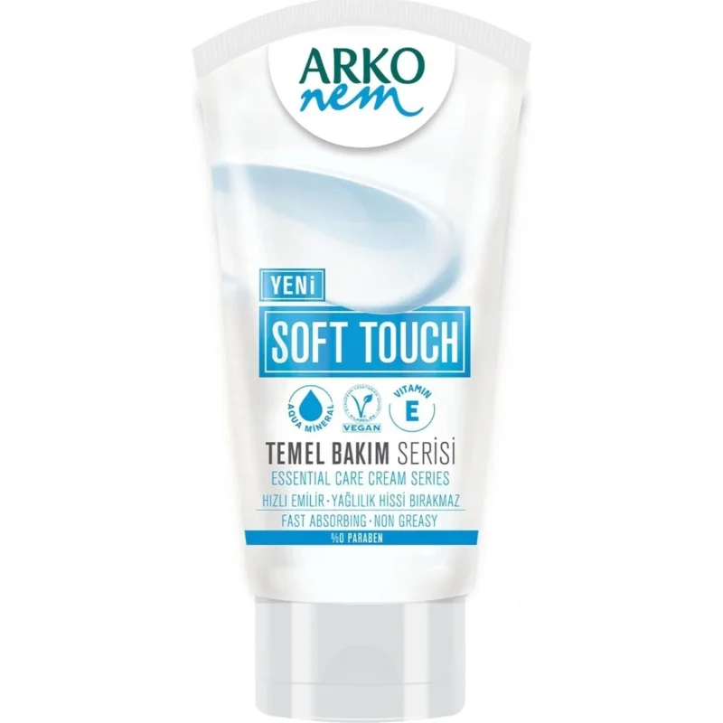 Arko Nem Soft Touch Fast Emilen Care 60 Ml کرم مرطوب کننده با جذب سریع آرکو ARKO nem soft touch حجم 60 میل - Image 1