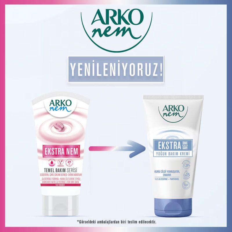 کرم مرطوب کننده حاوی گلیسرین آرکو ARKO Extra Nem Glycerin حجم 60 میل - Image 3