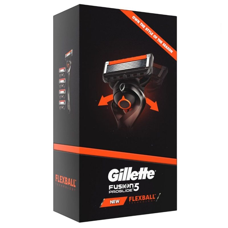Gillette fusion-5-proglide-flexball ست اصلاح ژیلت Gillette FUSION 5 PROGLIDE FLEXBALL همراه 4 تیغ یدک - Image 1