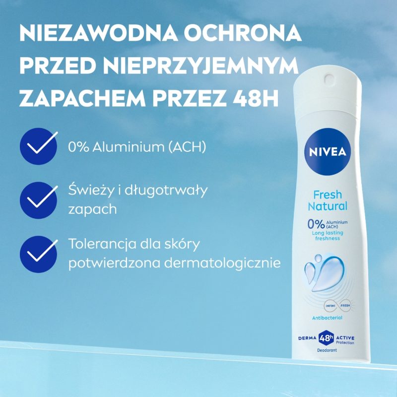 اسپری ضد تعریق زنانه نیوآ Nivea Fresh Natural حجم 150 میل - Image 2