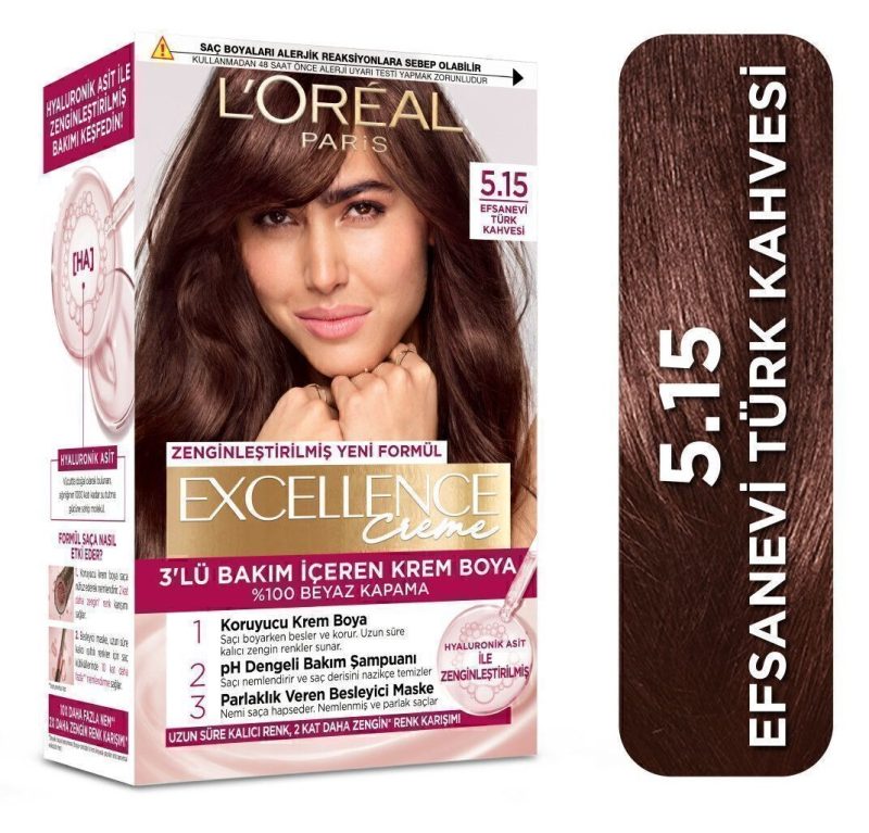 رنگ مو لورآل قهوه ای L’Oreal Excellence شماره 5.15 - Image 1