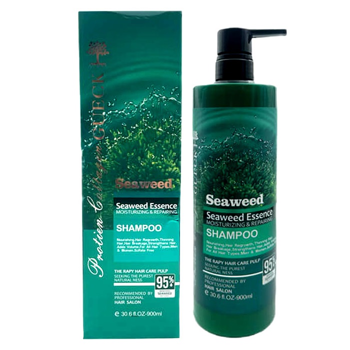 queck-seaweed-collagen-and-protein-shampoo-900ml شامپو جلبک دریایی بدون سولفات queck seaweed collagen حجم 900 میل - Image 1