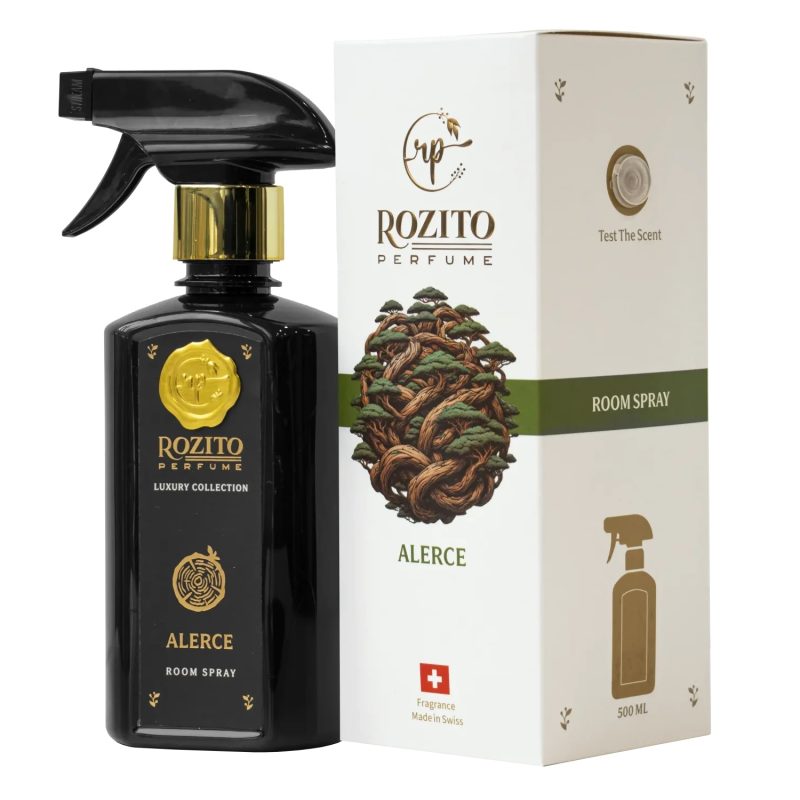 rozito-perfume-luxury-collection-ALERCE -room-spray-500-ml اسپری خوشبو کننده هوا رزیتو رایحه آلرس ROZITO ALERCE حجم 500 میل - Image 1