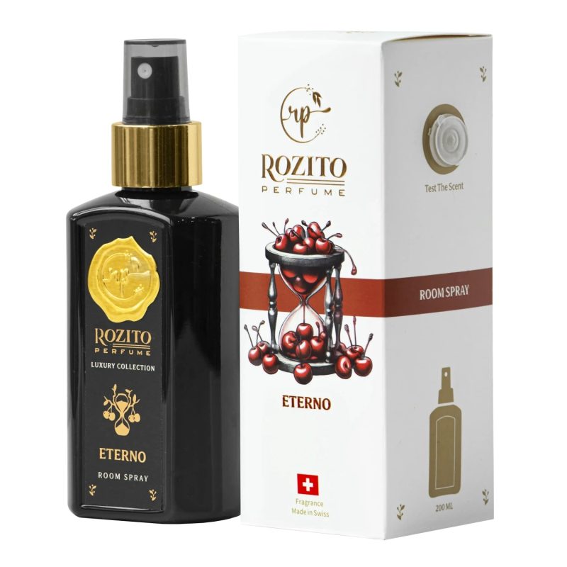 rozito-perfume-luxury-collection-ETERNO-room-spray-200-ml اسپری خوشبو کننده هوا رزیتو رایحه اترنو ROZITO ETERNO حجم 200 میل - Image 1