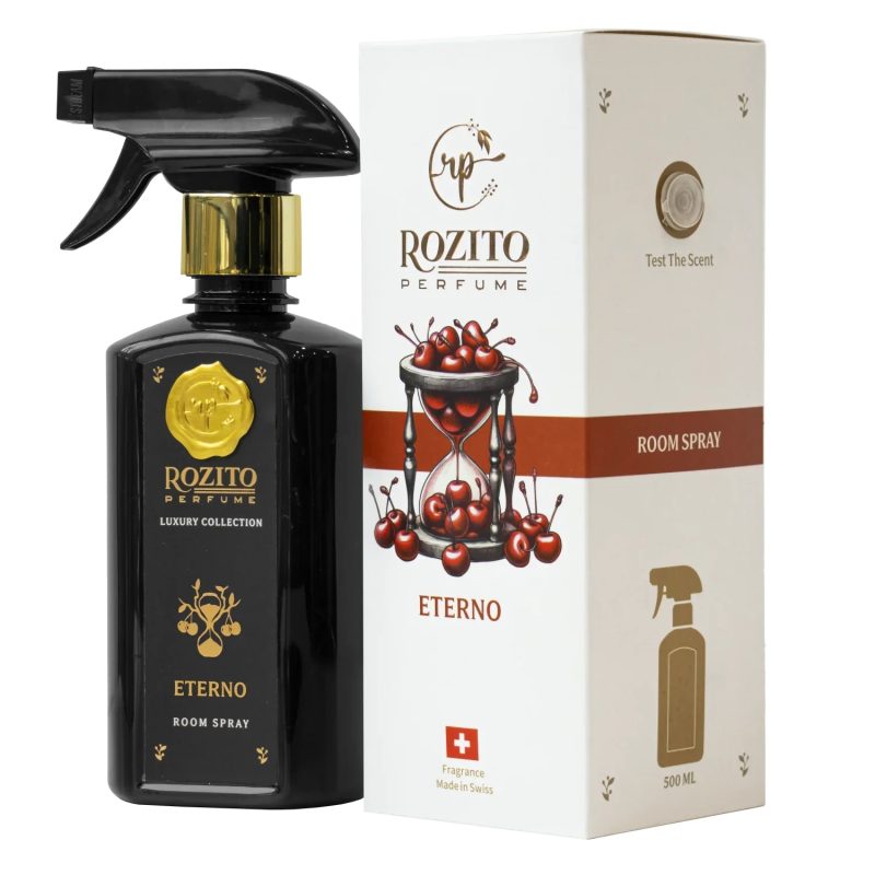 rozito-perfume-luxury-collection-ETERNO-room-spray-500-ml اسپری خوشبو کننده هوا رزیتو رایحه اترنو ROZITO ETERNO حجم 500 میل - Image 1