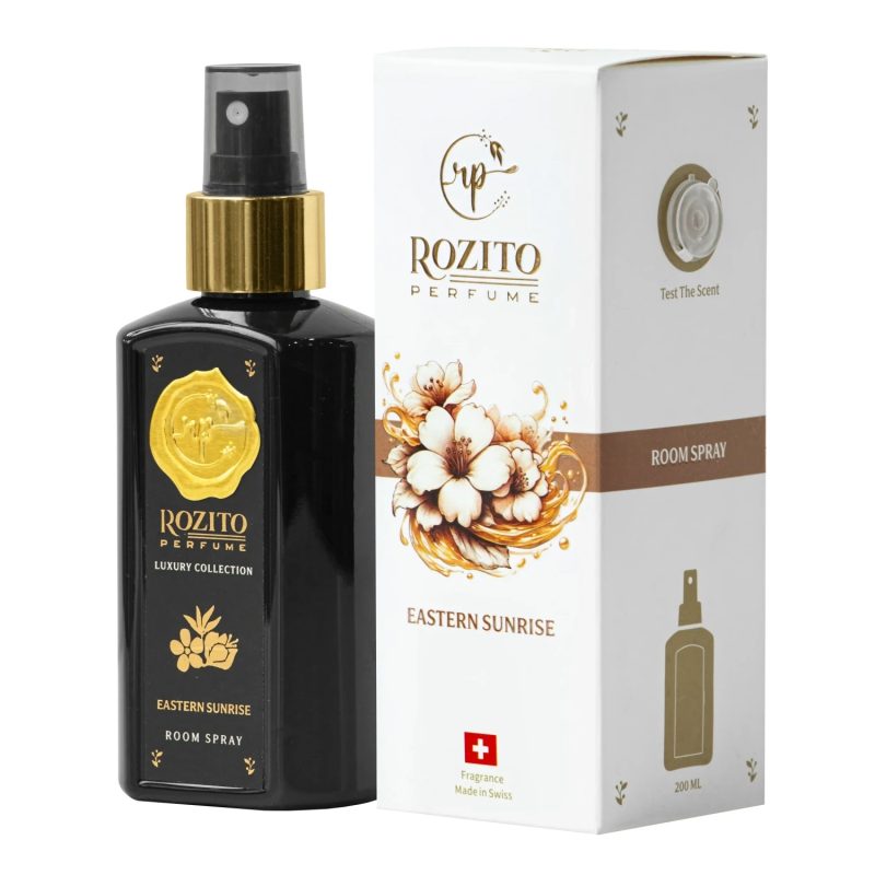 rozito-perfume-luxury-collection-Eastern Sunrise-room-spray-200-ml اسپری خوشبو کننده هوا رزیتو رایحه ایسترن سانرایز ROZITO Eastern Sunrise حجم 200 میل - Image 1