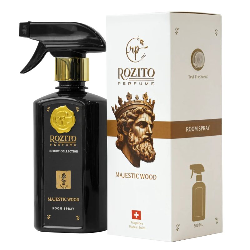 rozito-perfume-luxury-collection-MAJESTIC WOOD-room-spray-500-ml اسپری خوشبو کننده هوا رزیتو رایحه مجستیک وود ROZITO MAJESTIC WOOD حجم 500 میل - Image 1