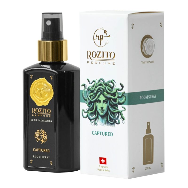 rozito-perfume-luxury-collection-captured-room-spray-200-ml اسپری خوشبو کننده هوا رزیتو رایحه کپچرد ROZITO Captured حجم 200 میل - Image 1