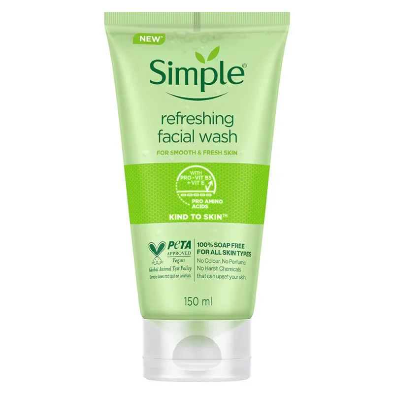 simple Refreshing Face Wash 150ml ژل شستشو صورت سیمپل simple Refreshing facial wash حجم 150 میل - Image 1