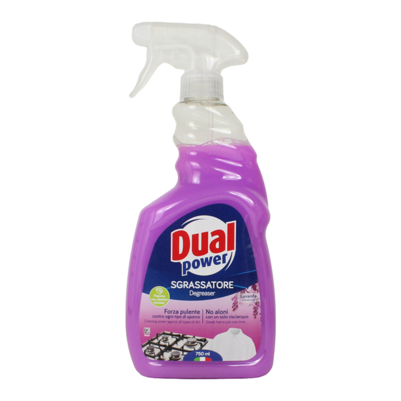 DUAL POWER ULTRA SGRASSATORE LAVANDA TRIGGER 750 ML سپری لکه بر و پاککننده چربی چندمنظوره دوال پاور Dual Power Sgrassatore حجم 750 میل - Image 1