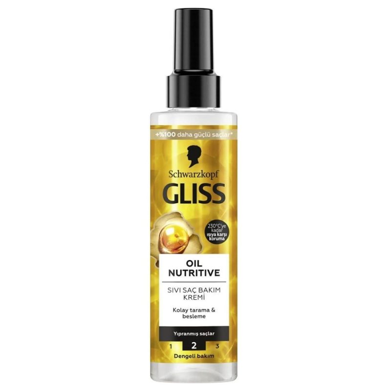 GLISS OIL NUTRITIVE HAIR SPRAY 200ml اسپری دو فاز گلیس Gliss OIL NUTRITIVE حجم 200 میل - Image 1