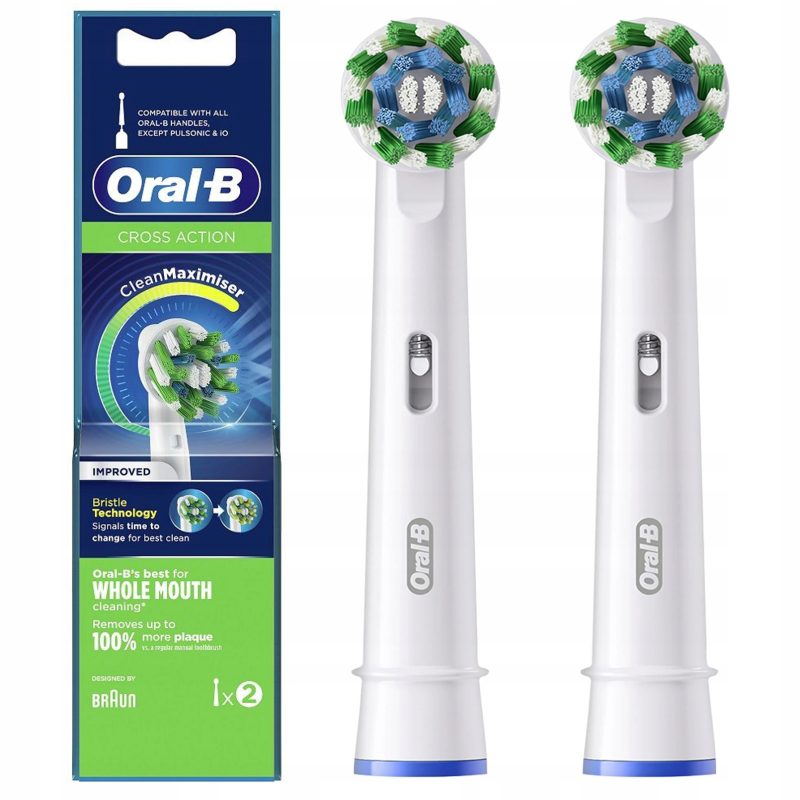 Oral-B Cross Action brush heads replacement for electric toothbrush 2pcs-2 سری یدک مسواک برقی اورال بی Oral-B Cross Action بسته 2 عددی - Image 1