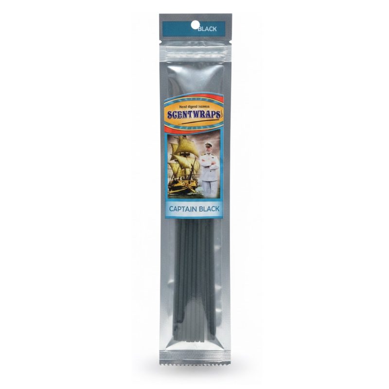 hem-sgentwraps-captain-black-12-sticks عود دستساز همِ Hem SGENTWRAPS captain black بسته 12 عددی - Image 1