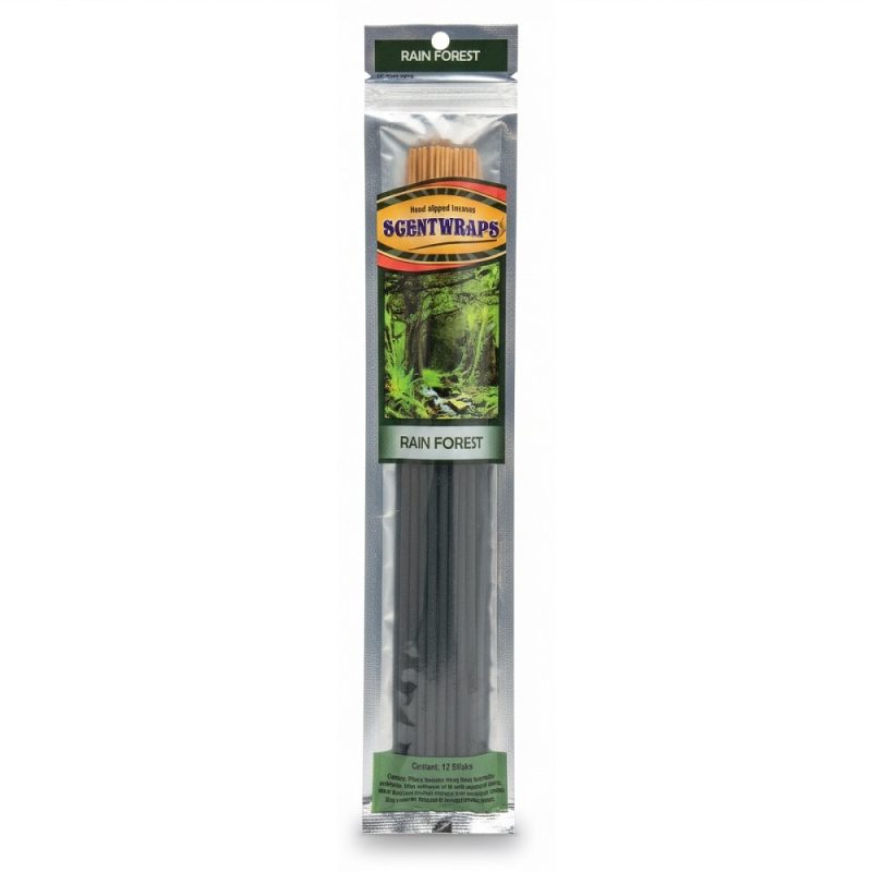 hem-sgentwraps-rain-forest-12-sticks عود دستساز همِ رایحه جنگل بارونی Hem SGENTWRAPS Rain Forest بسته 12 عددی - Image 1