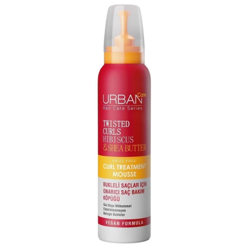 urban-care-twisted-curls-hibiscus-shea-butter-mousse-150ml موس مو موهای فر و ضد وز اوربن کر Urban Care حجم 150 میل - Image 1
