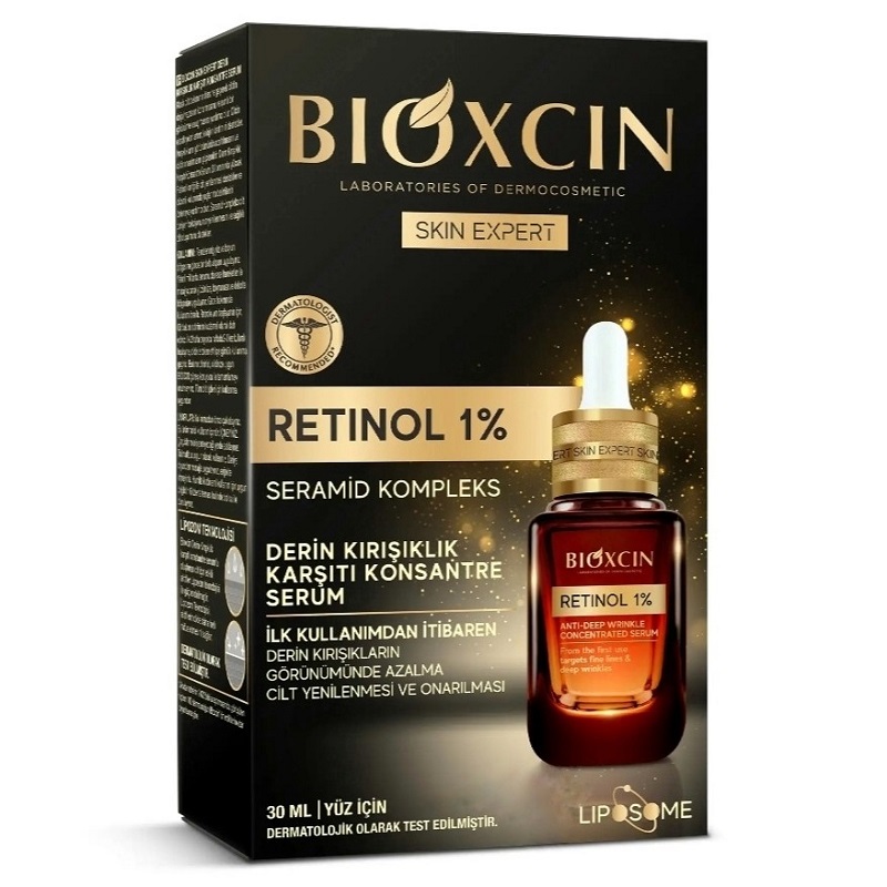 BIOXCIN RETINOL 1% ANTI DEEP WRINKLE CONCENTERATED SERUM 30ml سرم ضد چروک های عمقی رتینول 1% بیوکسین BIOXCIN حجم 30 میل - Image 1