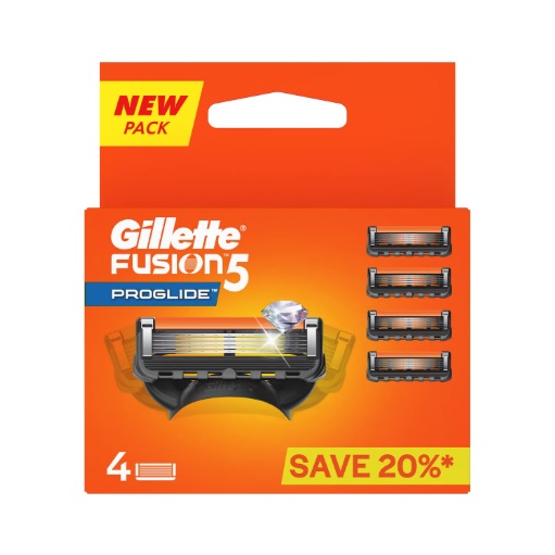 Gillette Fusion 5 Proglide Replacment Cartridges Blades 4pcs یدک خودتراش ژیلت Gillette Fusion5 PROGLIDE بسته 4 عددی - Image 1