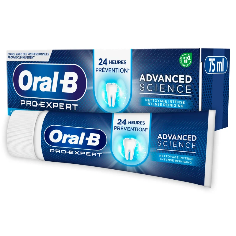Oral-B Pro-Expert Advanced Science Intense Reiniging Tandpasta 75ml خمیر دندان ضد پلاک اورال بی با مراقبت 24 ساعته Oral-B Pro-Expert intense reiniging حجم 75 میل - Image 1