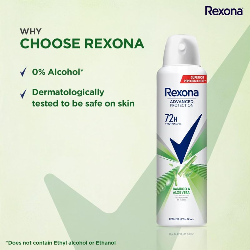اسپری ضد تعریق زنانه رکسونا Rexona Bamboo & Aloe Vera حجم ۲۰۰ میل - Image 2