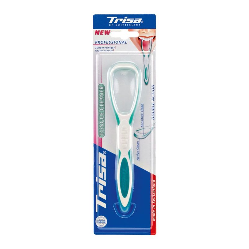 زبان پاک کن دو کاره تریزا Trisa Double Action Tongue Cleaner بسته یک عددی - Image 1