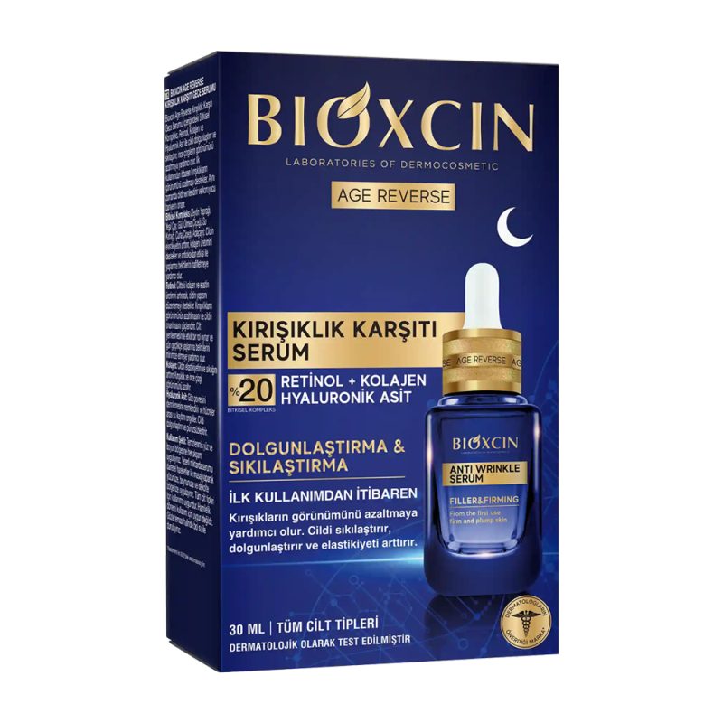 سرم ضد چروک شبانه 20% رتینول و کلاژن و هیالورونیک اسید بیوکسین BIOXCIN حجم 30 میل - Image 1