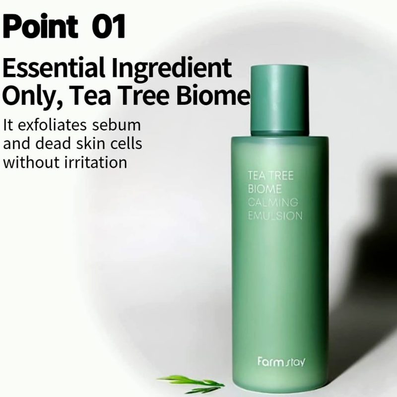 تونر آرامش بخش و متعادل‌ کننده چای سبز فارم‌ استی farm stay tea tree biome calming toner حجم 200 میل - Image 2
