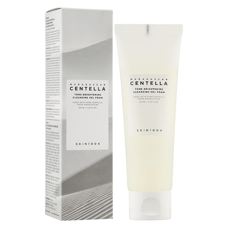 skin1004-centella-tone-brightening-cleansing-gel-foam-125ml ژل شستشو و روشن کننده اسکین 1004 SKIN1004 Madagascar Centella Tone Brightening Cleansing Gel Foam حجم 125 میل - Image 1