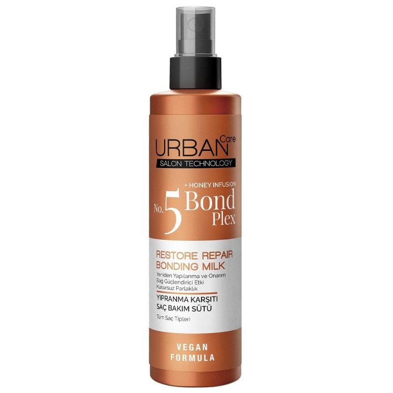 urban care honey infusion no 5 bond plex 200ml اسپری مو دو فاز ترمیم کننده و نرم کننده اوربن کر urban care honey infusion bond plex no 5 حجم 200 میل - Image 1
