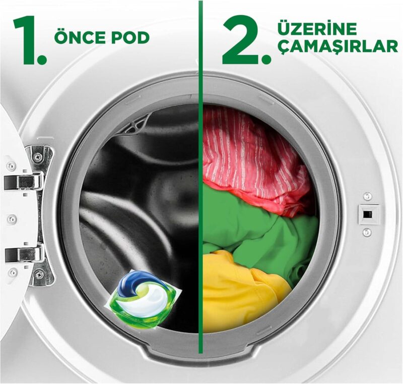 قرص ماشین لباسشویی بالشتکی آریل Ariel All in oxi ekstra بسته 25 عددی - Image 4