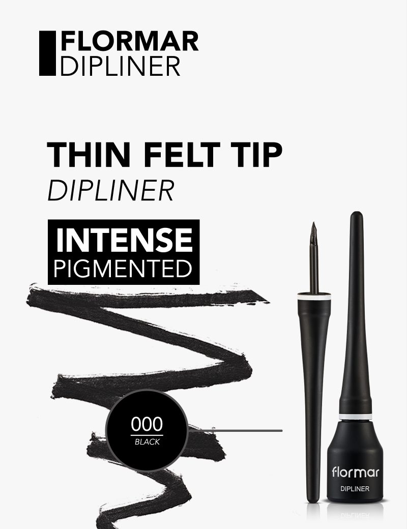 خط چشم فلورمار رنگ مشکی Flormar Dipliner Black Liner شماره 000 - Image 5