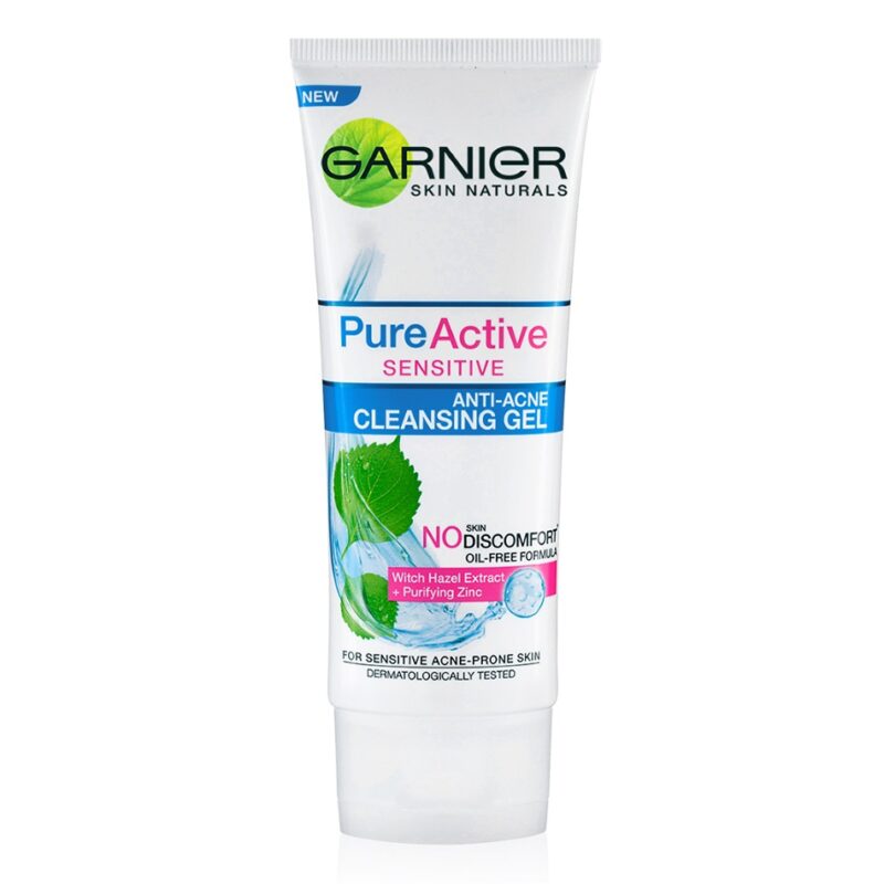 ژل شستشوی ضد جوش و آکنه پوست حساس گارنیه Garnier Pure Active Sensitive Anti-Acne حجم 100 میل - Image 1