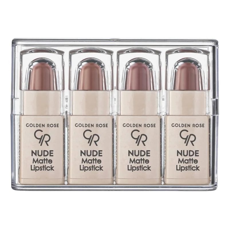 ست مینی رژ لب مات مخملی گلدن رز GR Matte Lipstick mix بسته 4 عددی - Image 1