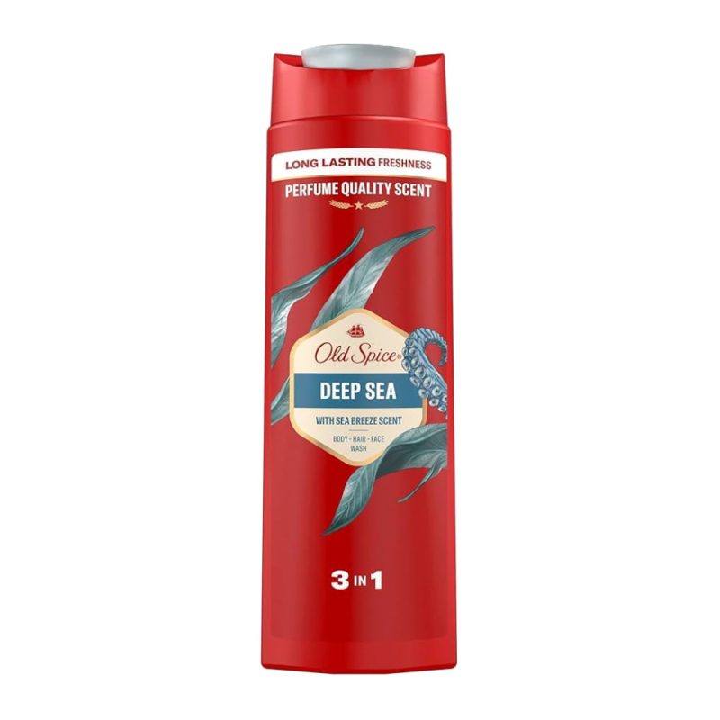 شامپو سر و بدن و صورت اولد اسپایس رایحه خنک و دریایی Old Spice Deep Sea حجم 400 میل - Image 1