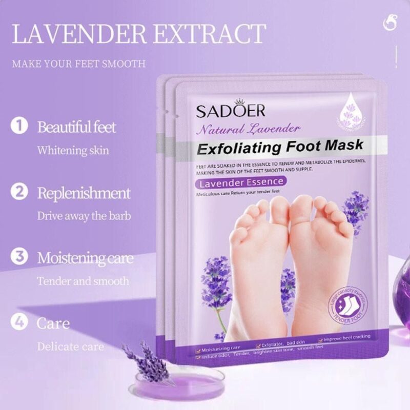 ماسک پوشیدنی پا سادور مخصوص لایه‌برداری عمیق و بازسازی Sadoer Lavender حجم 35 گرم - Image 2