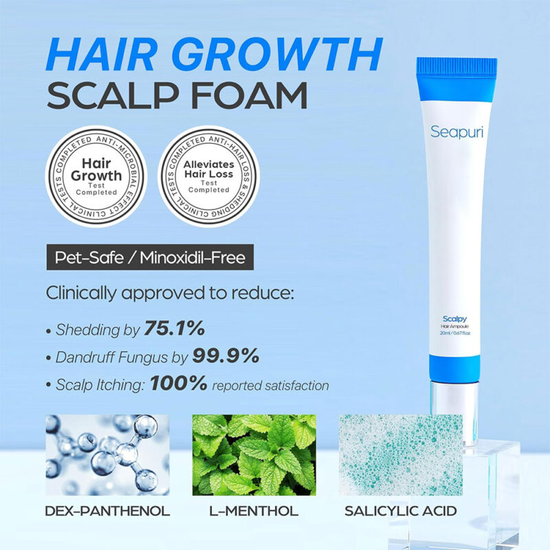 سرم ضد ریزش و تقویت کننده ریشه مو سی پوری Seapuri Scalpy Hair Serum حجم 20 میل - Image 4