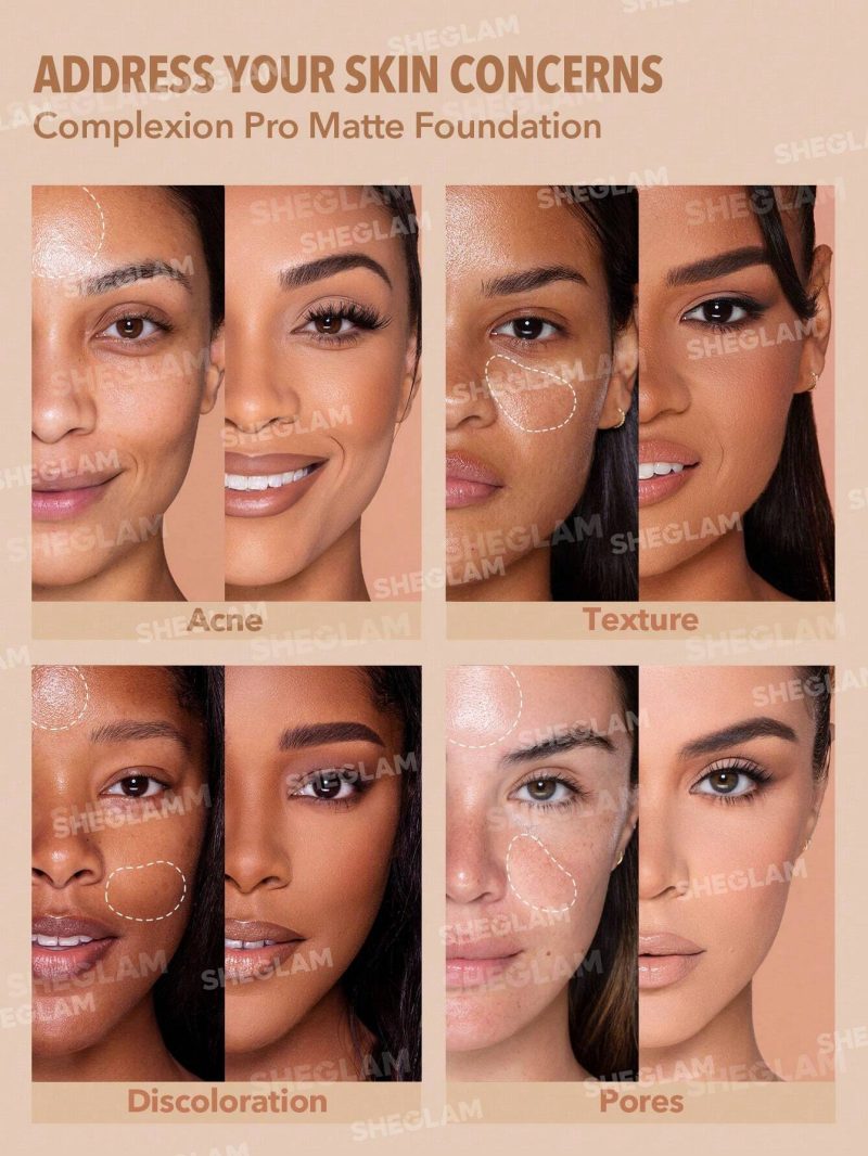 کرم پودر مات شیگلم Sheglam COMPLEXION PRO رنگ SHELL - Image 2