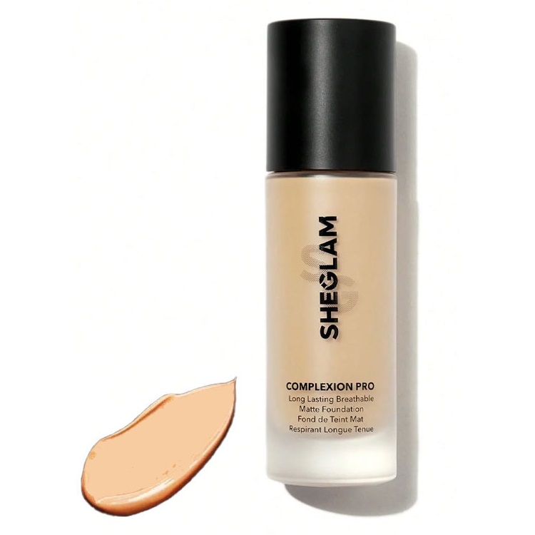 Sheglam Complexion Pro Long Lasting Breathable Matte Foundation-Warm Shell کرم پودر مات شیگلم Sheglam COMPLEXION PRO رنگ SHELL - Image 1