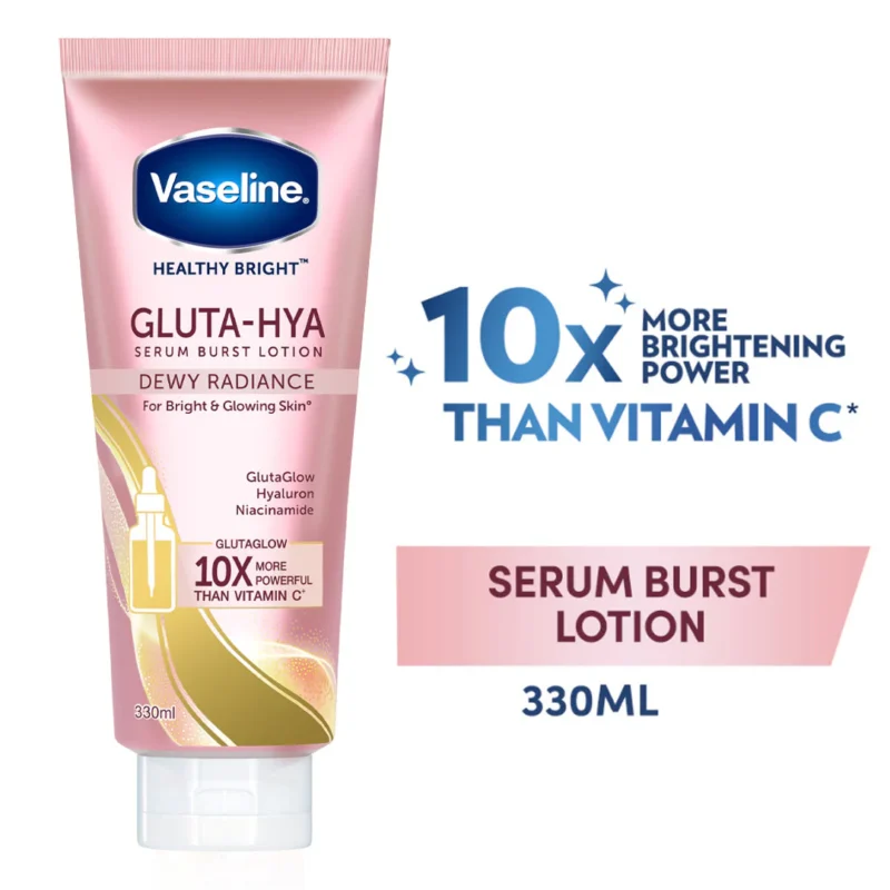 لوسیون بدن وازلین مرطوب کننده و درخشان کننده حاوی هیالورون Vaseline Gluta-Hya Serum Burst حجم ۳۳۰ میل - Image 2