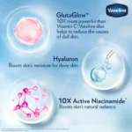 لوسیون بدن مرطوب کننده و ضد لک وازلین Vaseline Gluta-Hya Serum Burst حجم ۳۳۰ میل - Image 3