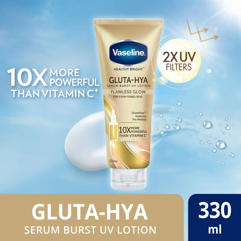 لوسیون بدن مرطوب کننده و ضد لک وازلین Vaseline Gluta-Hya Serum Burst حجم ۳۳۰ میل - Image 7